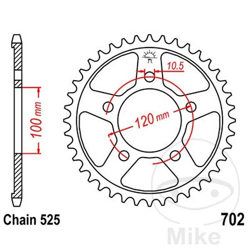 AFAM Kettenset Für Aprilia 125 SX IE 2018-2020 – 428, 14x62, Krone 105-125-8,5