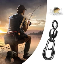 Fast Change Fishing Clip Swivel Easy to Use Free Spinning Bearing Fishing Swivel