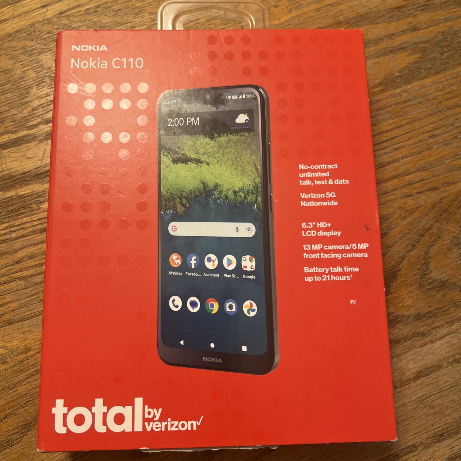 TOTAL NOKIA C110 32GB, Grey PREPAID SMARTPHONE BRAND NEW