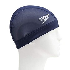 Speedo Logo Mesh Swim Cap Unisex Navy Blue Size L SE12050