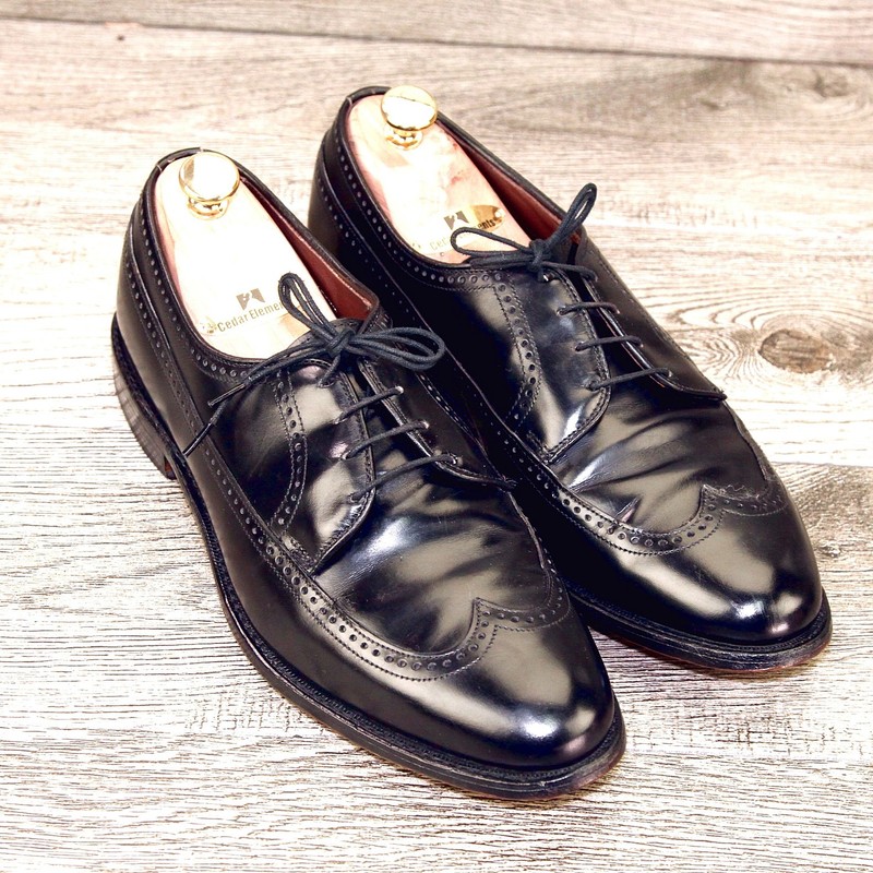 Allen Edmonds  RICHMOND Longwing  9 D   Black * add $15 new Cedar Trees