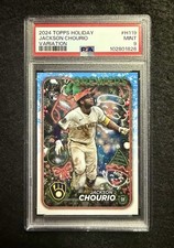 2024 Topps Holiday Variation - Jackson Chourio #H119 Elf Hat SP (RC) - PSA 9