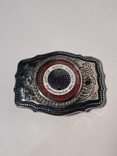 Vtg Laborers International Union of North America Belt Buckle LIUNA Hard Hats