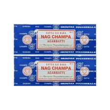 Satya Sai Baba Nag Champa Agarbatti Pack of 2 Incense Sticks Boxes 250gms Eac...