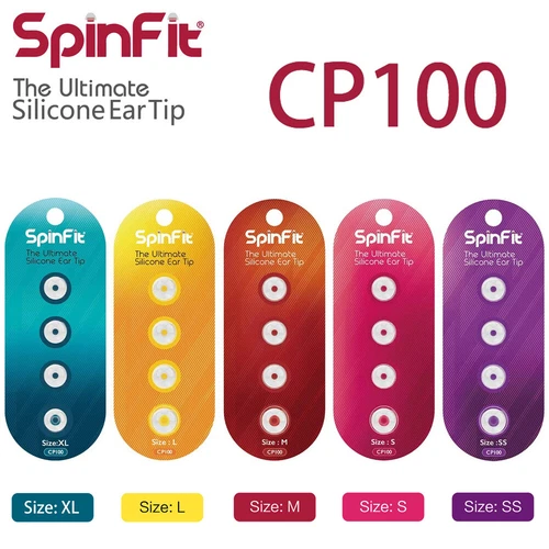Spinfit CP100 Silicone Eartips for In-Ear Channel Headphones Earphones SS S M L XL