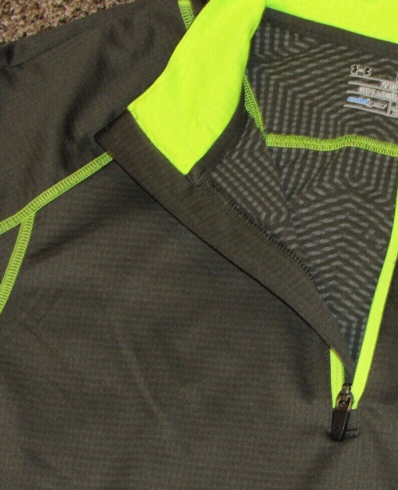 Nwt L Under Armour Coldgear Infrared Fleece olive Green 1/4 Zip