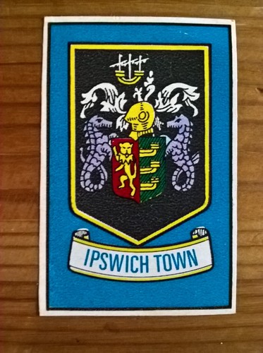 Ipswich Town Football Club sticker (A&BC gum trade card stamp)