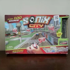NEW NIB Sonix City Raceway Micro Car Interactive Playset with 100 Sounds 95003