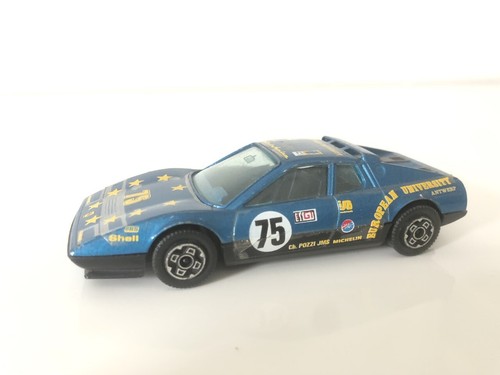 Ferrari 512 BB Bleue Métallisée Burago 1/24 - Modèle Rare N°295, Occasion, Manque L'essuie-glace