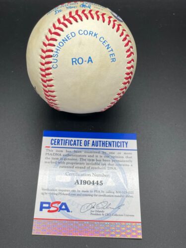 Ed Lopat "Yankee Pitcher 5 Straight WS Titles" Signed Autographed baseball PSA - Picture 5 of 8
