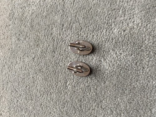 Vintage hickok oval silver color Cufflinks - Afbeelding 5 van 6