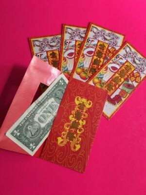 Chinese Lunar New Year Wishes Deco Red Pocket Money Envelopes Insert Hongbao Ebay