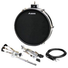 Alesis 12" Dual Zone Mesh Drum Pad Bundle with Snare Stand 1/4" TRS Cable