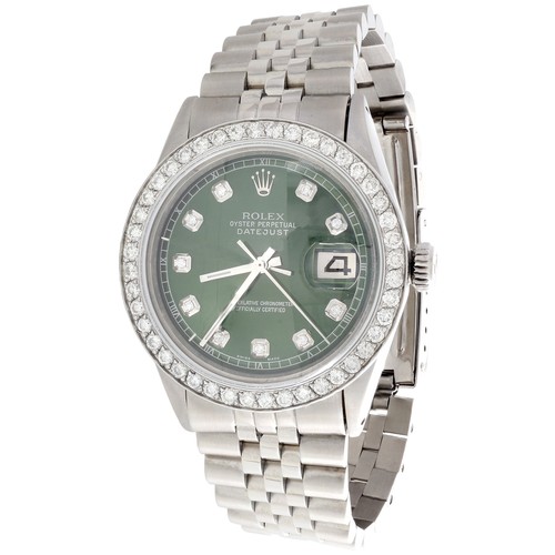 Da Uomo Rolex 36mm Datejust orologio giubileo di diamante banda in acciaio quadrante  verde personalizzata 2 CARATI | eBay