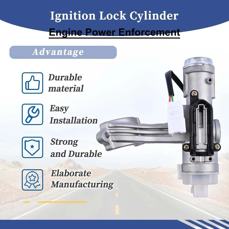 Conjunto de bloqueo de encendido e interruptor de llave para 2006 2007 2008 2009 Kia Rio Rio5 1,6 L Foto 4 de 4