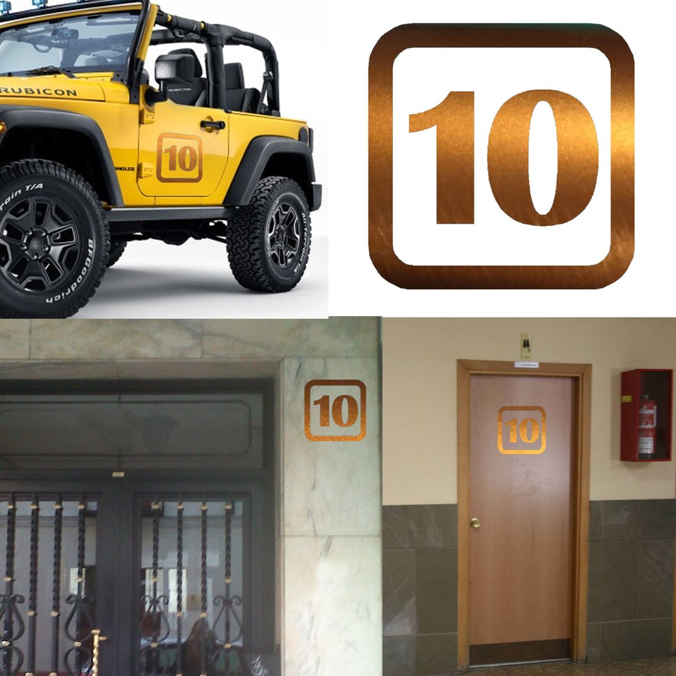 NUMBER 10 Vinyl Cut Sticker, Ten. Vinyl Cut Sticker Number 10 V1SQ C | eBay