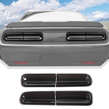Smoked Tail Light Lamp Cover Rear Light Guards Trim For Dodge Challenger 15-23