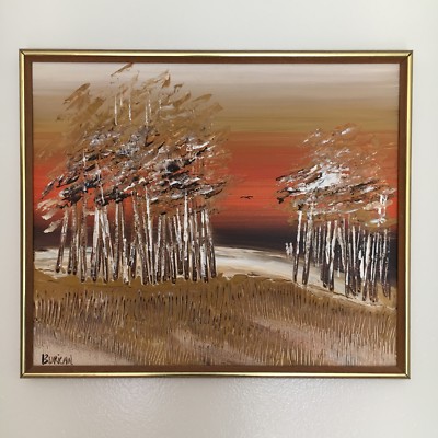 Jeanette Burican Mid-century Strong Impasto Oil Painting on