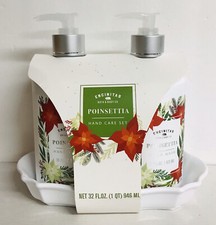 SJ Creations ~ Poinsettia Hand Care Set 32 fl oz ~ Hand Lotion & Hand Wash 0.94 per fl oz