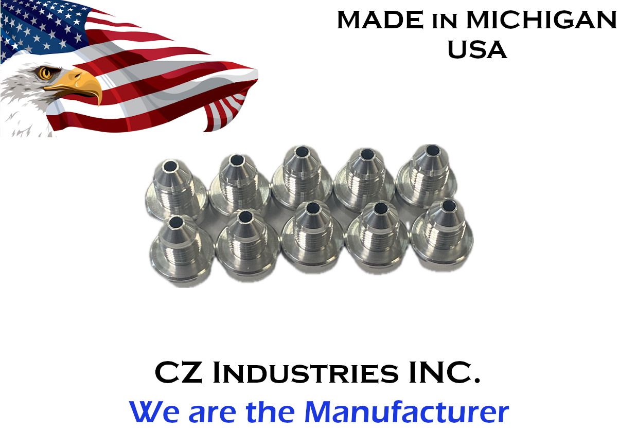 4pcs AN6 Male Billet Aluminum Alloy 9/16‑18in Diameter 6AN Thread Male Billet Replacement Weld In Fitting Bung - Foto 13