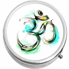 Watercolor Ohm Medicine Vitamin Compact Pill Box