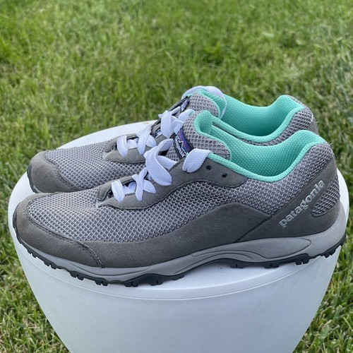 Patagonia Forerunner Shoes Womens 7 Gray Teal Athletic Trail Running Sneakers - Picture 2 of 11