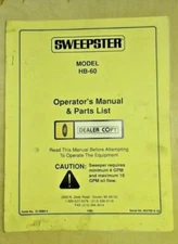 SWEEPSTER MODEL HB-60 PICKUP SWEEPER 882708 AND UP
