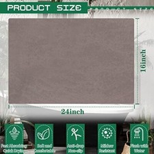 Piedra de baño súper absorbente tierra diatomeas ducha alfombra de baño lavable 16x24