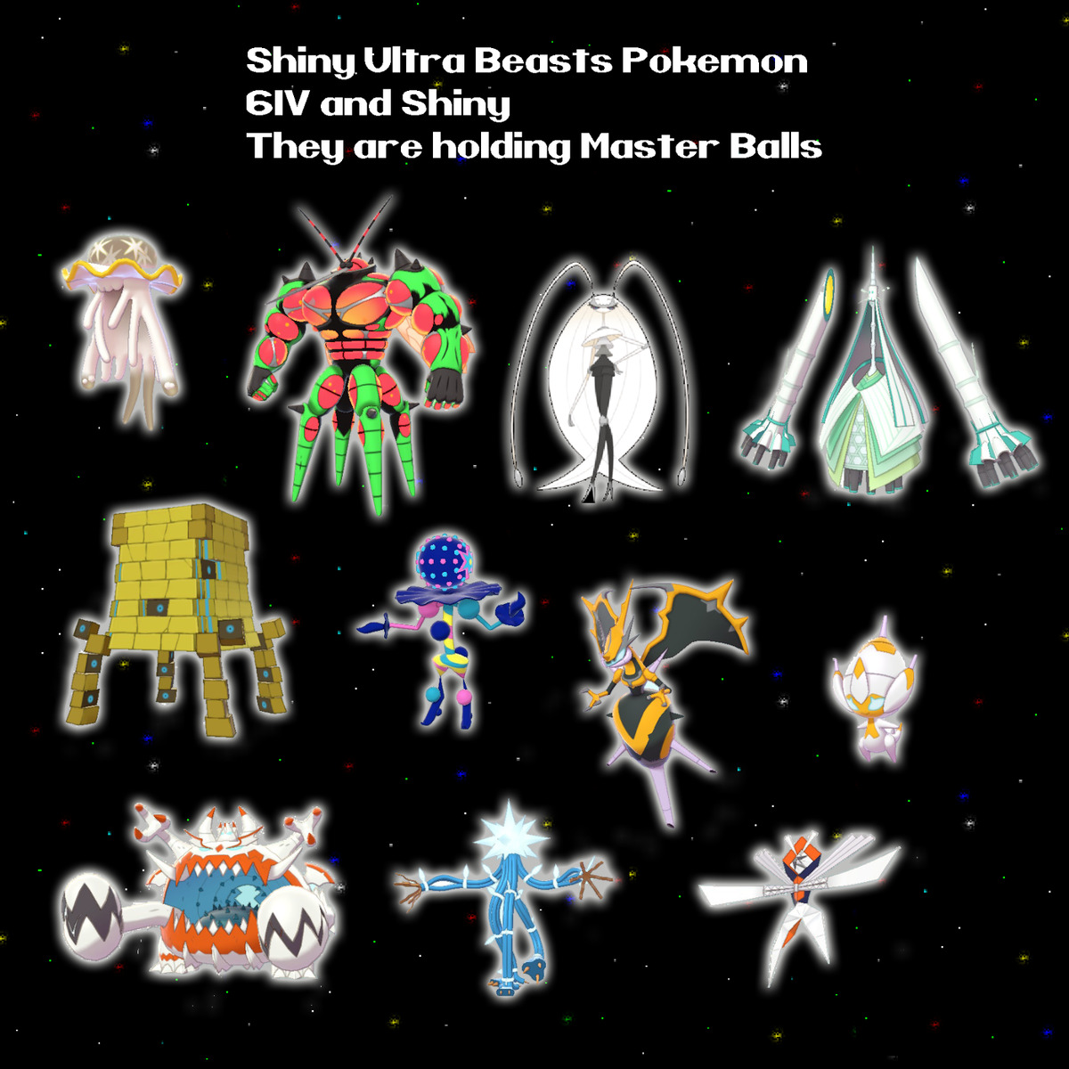 Pokemon Sword & Shield / 6IV ALL 11 SHINY Ultra Beasts / 