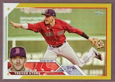 2023 Topps Series 1 Gold Foil #10 Trevor Story (Red Sox)