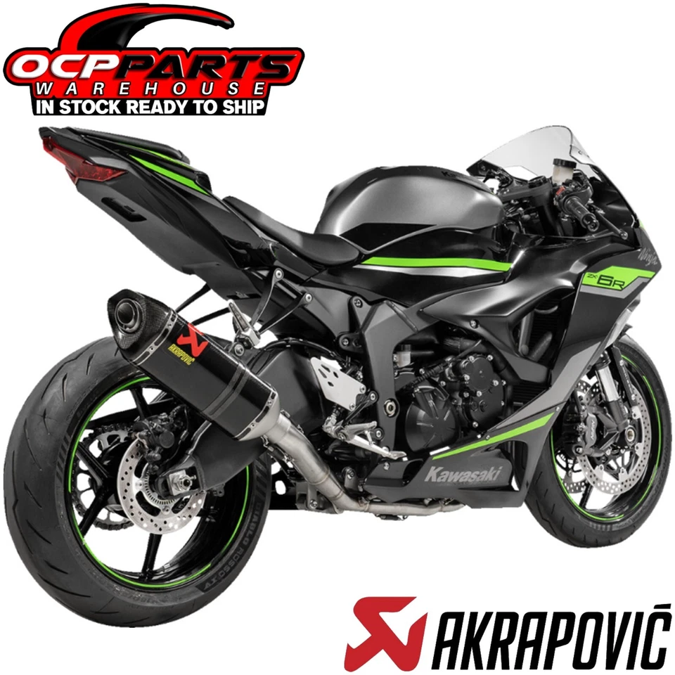 NUEVO ESCAPE DE FIBRA DE CARBONO AKRAPOVIC RACING LINE 2023 - 2025 KAWASAKI NINJA ZX-6R Foto 2 de 4