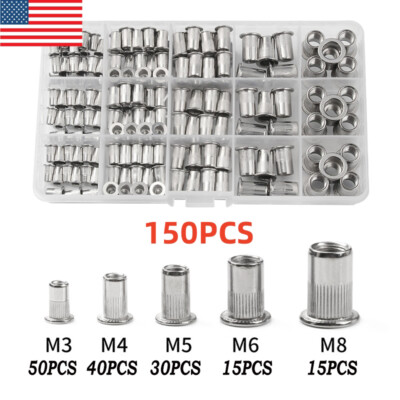 300pcs Metric Rivet Nut Assortment Kit,M3 M4 M5 M6 | Ubuy - View #4