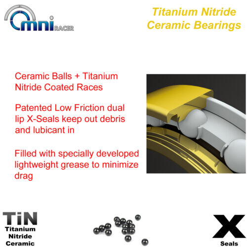 OMNI Racer WORLDS LIGHTEST Ti CERAMIC Hollowtech II Bottom Bracket ITALIAN 70mm - Picture 4 of 17