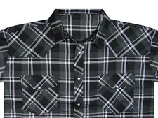 Plaid Western Shirt Mens Short Sleeve Snap Up Pockets New Colors Big 3XL 4XL 5XL