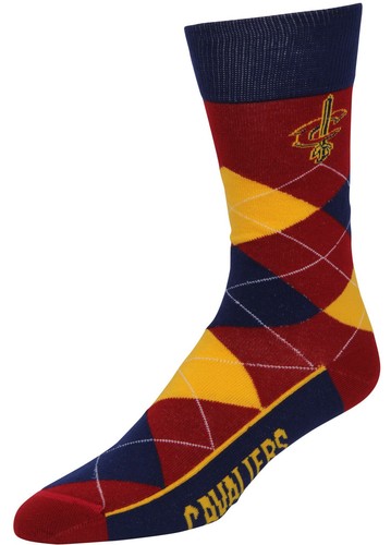 Cleveland Cavaliers Team Logo Argyle Crew Socks, One Size - NEW! FAST! - Picture 5 of 5