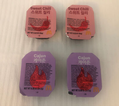 4 McDonalds x BTS The BTS Meal Sauces Cajun & Sweet Chili Korean