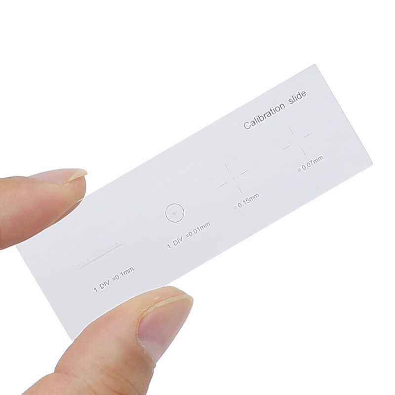 0.01mm Microscope Stage Micrometer Calibration Slide With 4 Measuring Scales