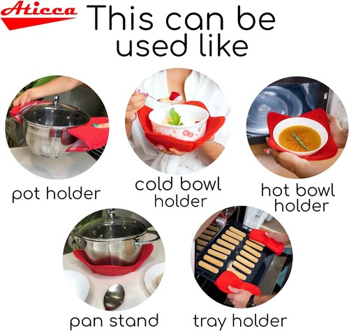 Juego de 4 soportes de tazón de microondas ATICCA para comida caliente para tazones acogedores - Imagen 58 de 70