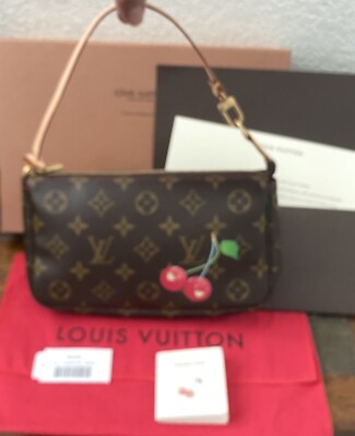 LOUIS VUITTON Monogram Cerises Cherries Pochette Accessoires Pouch