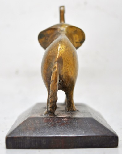 Antique Brass Elephant Figurine Original Old Hand Crafted - Picture 5 of 8
