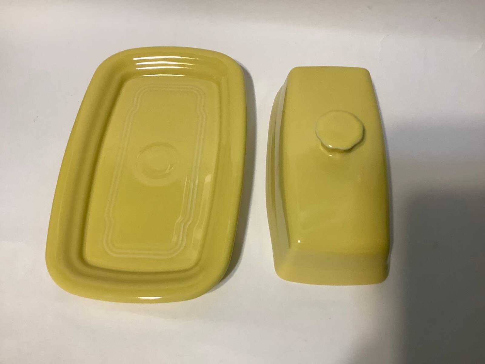 Fiestaware Sunflower Butter Dish Fiesta Yellow Large Butter Dish New