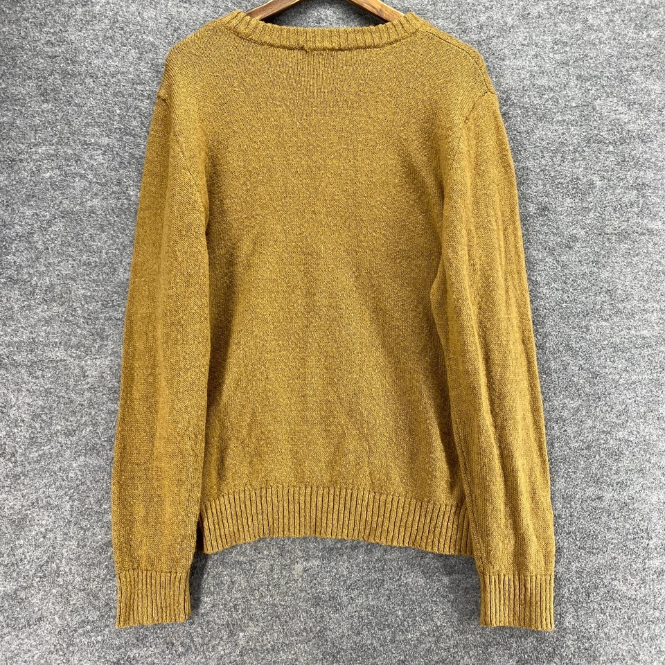 Express Sweater Pullover Men XL Brown Knit Crew Neck Long Sleeve Regular Fit - Image 2 of 4