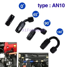 4-12PCS 10AN AN-10 Swivel Fuel Oil Gas Hose End Fitting Adapter Kit 0/45/90/180°