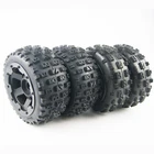 Front Rear Knobby Tires Off Road Wheel for Hpi Rovan KM Baja 5b 5t Buggy