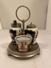 Gaudy Welsh Pattern Cruet Set with Spoon — photo 1