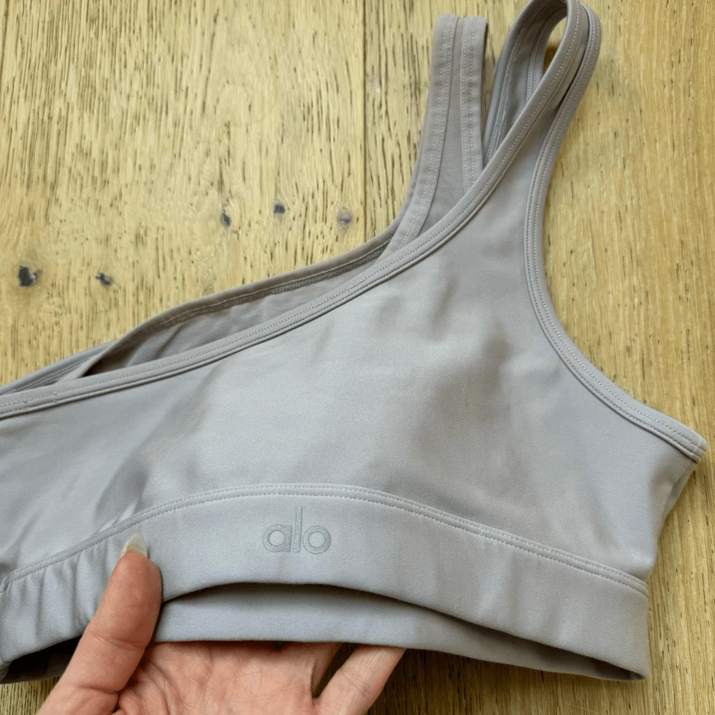 alo-yoga airlift excite one shoulder double strap tank-bra