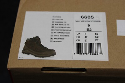 Red Wing Shoes 6605 Size 9 EE TRBO 5 Inch Safety Toe Hiker Men EH