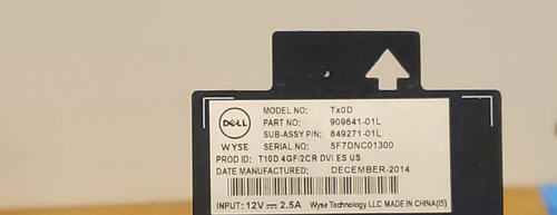 Dell Wyse Tx0D 3020 Thin Client MARVEL 1.2Ghz CPU 2GB Ram 4GB SSD RJ45 8JD4W - Picture 4 of 8
