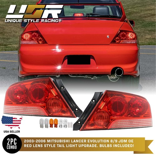 2003-2006 Mitsubishi Lancer Evo 8/9 DEPO JDM Evo 7 OE-Style Red/Clear ...