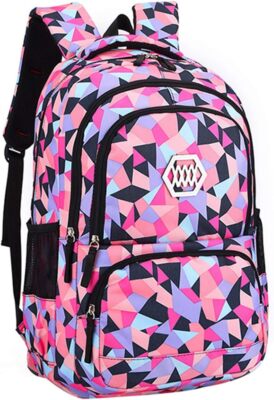 Mädchen Geometrischer Schulrucksack Grundschule, Junior & High School Büchertasche Best